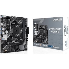 Asus Prıme A520M-R 5100MHZ Oc Ddr4 Soket Am4 M.2 HDMI Matx Anakart (Kdo)