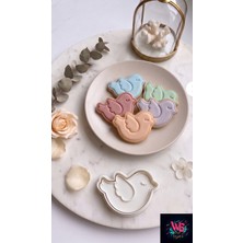WLS Studio Minik Kuş Kurabiye Kalıbı – Şeker Hamuru Şekilllenrici – Baby Shower & Bebek Mevlüdi Kurabiye Kalıbı 8.5 cm