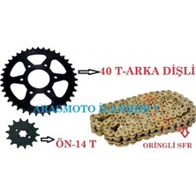 Empressco Pulsar Ns 200-RS 200 Oringli Zincir Dişli Takımı Sfr Zincir (40 T-14 T)