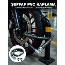 Armüz Şeffaf Pvc Kaplamalı Dayanıklı Motosiklet ve Bisiklet Güvenlik Kilidi