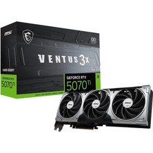 Msi Geforce RTX5070TI 16G Ventus 3x Oc 16GB Gddr7 256 Bit Dlss 4 Ekran Kartı (Kdo)