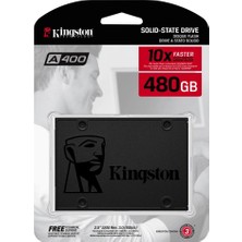 Kingston 480GB Ssdnow A400  2.5" Sata3 SSD 500-450 (SA400S37-480) Harddisk (Kdo)