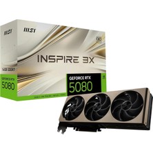 Msi Geforce RTX5080 16G Inspıre 3x Oc 16GB Gddr7, Dpx3, Hdmıx1, Dlss 4 Ekran Kartı (Kdo)