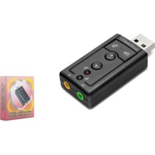 Nodar Hadron HDX5255 USB Harici Ses Kartı 7.1 Tuş Kontrollü Siyah (Kdo)