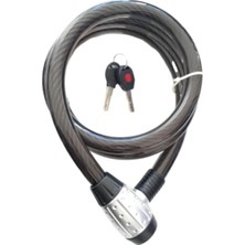 Empressco Motosiklet Kilit Motosiklet Çelik Halat Kilit 25X1500 Kilit Siyah