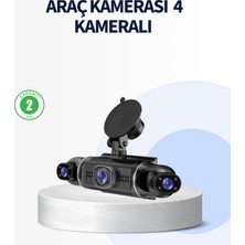 Die Grup 4 Kameralı Araç Içi Kamera 1080P Gps Takip Wifi Gece Görüşlü