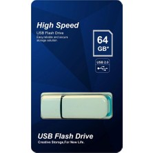 OEM Elba 64GB Plastik Beyaz-Mavi 2.0 USB Flash Bellek (Kdo)