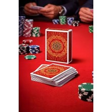 Kırmızı Jumbo Boy Pvc Plastik Su Geçirmez Iskambil Poker Oyun Kağıdı RD61KR