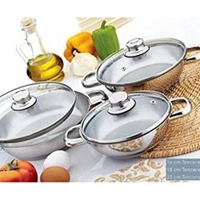 Gülsan 6 Parça Cam Kapaklı Omlet Seti