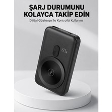 Armüz LCD Ekranlı Kablosuz Powerbank Type C ve USB Çıkışlı Yeni Nesil