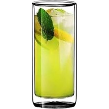 Yeni Tasarım, Çift Cidarlı Cam Su, Latte, Meşrubat, Smoothie Bardağı, 270 Ml, 1 Adet - 12325