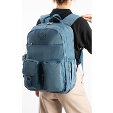 Baginn Unisex Klinkır Okul Çantası Lise Ortaokul Üniversite Sırt Çantası 45*30 cm Hafif Kumaş Çok Cepli