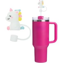 1 Adet Unicorn Figürlü 10MM Silikon Pipet Kapağı –   Uyumlu Toz Geçirmez Pipet Tıpası