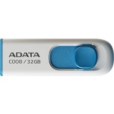 Adata C008-32GB 32GB Usb2.0 Classic (White + Blue) Flash Bellek (Kdo)