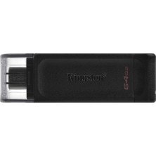 Kingston DT70 64GB Usb-C 3.2 Gen 1 Type-C Flash Bellek (Kdo)