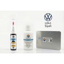 COLORGUARD Volkswagen L041 Siyah Rötuş Seti - 2 si 1 Arada İğne ve Fırça Uçlu Şişe, Solüsyon ve Rötuş Çeliği