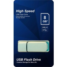 OEM Elba 8gb Plastik Beyaz-Mavi 2.0 USB Flash Bellek (Kdo)