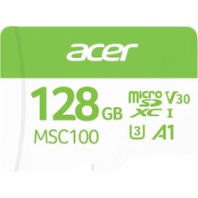 Acer MSC100 128GB Microsd U3 V30 A1 Aksiyon Kamera & Güvenlik Kamerası Uyumlu (Kdo)