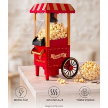 Eser Ticarett Teknoeser Patlamış Mısır Makinesi Elektrikli Sıcak Hava Popcorn Maker Ev Tipi Yağsız