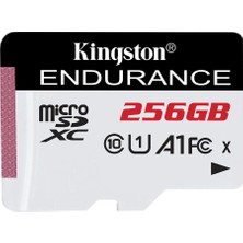 Kingston SDCE-256GB 256GB Microsdxc Endurance 95R-45W C10 A1 Uhs-I Card Only Hafıza Kartı (Kdo)