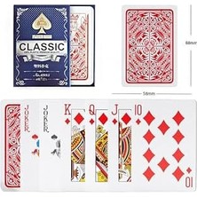 Ohbe Express Pvc Plastik Kırmızı Su Geçirmez Poker Iskambil Oyun Kağıdı RD63KR
