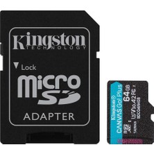 Kingston SDCG4-64GB 64GB Microsdxc Canvas Go Plus Gen4 200MB-S A2 U3 V30 Card + Adp Hafıza Kartı (Kdo)
