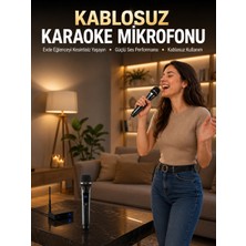 Die Grup Profesyonel Kablosuz Mikrofon Seti Çift Mikrofonlu