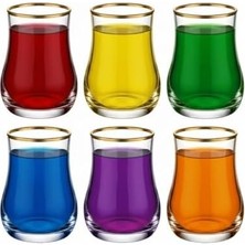 Lüks Kahve Yanı Su Bardağı - 6'lı Set -  Kesim Cam Likör Bardağı - Ayaklı Şık Sunum Bardağı - Kahve Yanı Ikramlığı 60 ml