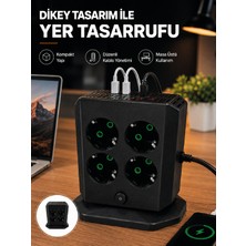 Die Grup Dikey Priz Kulesi 8 Ac Priz 4 USB 2 Type-C Çocuk Korumalı Güç Dağıtıcı
