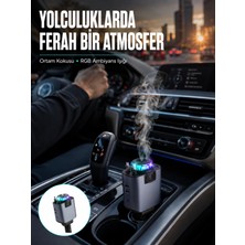 Armüz Araç Içi Çok Fonksiyonlu Şarj Cihazı Hava Nemlendirici Aroma ve Yıldız Işık Yeni Nesil
