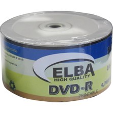 Elba Dvd-R 4,7GB-120MIN 50LI 16X Printable Dvd-R Shrink (Kdo)