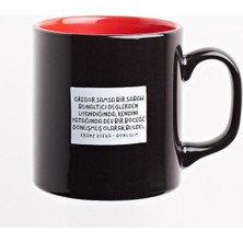 TeOra Store Can Dükkân Kupa(Dışı Siyah Içi Kırmızı Seramik) - Ed. Ser.2 - Kafka/dönüşüm