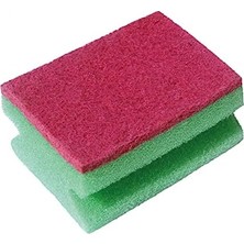 TeOra Store 169750 Colors Çizmez Sünger 4'lü Oluklu, Yeşil-Mavi-Pembe