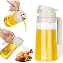 TeOra Store Çift Fonksiyonlu Yemek Yağı Için Yağ Püskürtücü, Yağ Püskürtme ve Dökme, Yağ Püskürtme Şişesi, Yağ Için Cam Sprey Yağdanlık