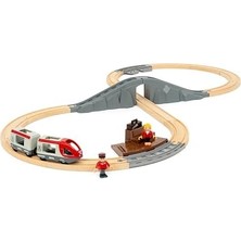 TeOra Store World – 36079 Starter Seyahat Tren Seti | 3 Yaş Üzeri Çocuklar Için 22 Parçalı Ahşap Oyuncak Tren Seti