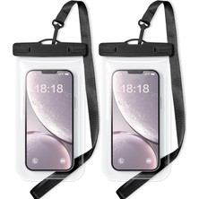 TeOra Store 1/2 Paket Su Geçirmez Telefon Kılıfı iPhone 17 16 15 Pro Max ve Galaxy S24+/S23 ile Uyumlu 7 Inç Kordonlu Su Geçirmez Telefon Kılıfı, Ipx8 Plaj Seyahatinde Olması Gerekenler, Plaj Temelleri