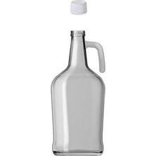 TeOra Store 3 Litre Kulplu Galon Cam Şişe Yağlık Plastik Kapaklı Şeffaf Yağdanlık