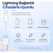 Wheat Grains Global Store Type-C To Lightning Şarj Kablosu 1 Metre, 30W Hızlı Şarj ve Veri Aktarımı, Güçlendirilmiş Konektör Ucu, Lightning Girişli Cihazlarla Uyumlu, Beyaz Sarj Kablosu Yeni Nesil