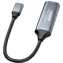 Wheat Grains Global Store 4K USB C 2.0 Type-C Video Capture Görüntü Yakalama Adaptörü USB 4K 30Hz Akış Öğretim Video Konferans Veya Canlı Yayın Için Oyun Yakalama Kartı (Hdmı Aktarma Için Kullanılmaz)