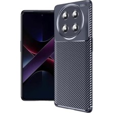 Wheat Grains Global Store Honor Magic 7 Lite ile Uyumlu Silikon Kılıf Tpu Negro Silikon Ultra Slim Fit Kılıf Karbon Delux Kılıf (Lacivert)