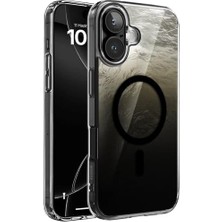 TeOra Store iPhone 16 Plus Için Shinemag Serisi Magsafe ile Uyumlu Göz Alıcı ve Şık Metalize Arka Tasarım Yüksek Kalite Materyal Premium Hybrid Kılıf Kapak (Siyah, 16 Plus)