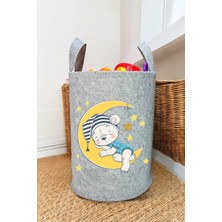 Ticimark Unisex Aydede Bebek Çocuk Odası Düzenleyici Saklama & Oyuncak Kirli Sepeti 50X40 cm
