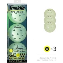 Wheat Grains Global Store Franklin Sports Karanlıkta Parlayan Pickleball Topları, 3'lü Paket