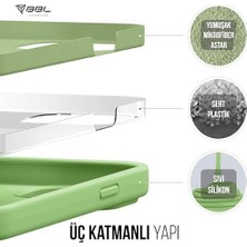 TeOra Store iPhone Kılıf Ince Sıvı Silikon 3 Katmanlı Tam Kaplamalı Yumuşak Jel Kauçuk Kılıf Kapak, Nane Yeşili (Iphone 15 47)