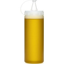 TeOra Store Şeffaf Yağdanlık 700 ml Sızdırmaz Kapaklı Sosluk Sirkelik Sıvı Yağ ve Sos Şişesi Pratik Kullanımlı Mutfak Sunum Kabı Geniş Ağızlı Dökme Şişe