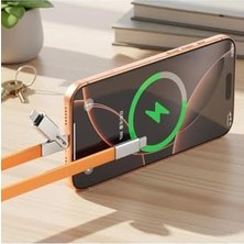 TeOra Store 240W 2'si 1 Arada Type-C Hızlı Şarj Kablosu 1.2m Standlı, Pd Destekli, Lightning Uyumlu Çok Fonksiyonlu Şarj ve Data Kablosu