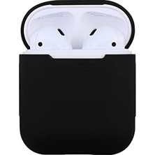 TeOra Store Apple Airpods 2/1 Nesil Uyumlu Kılıf Silicone Fit (Silikon) Black