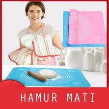 Wheat Grains Global Store 40 * 50 cm Silikon Ölçekli Kullanımı Kolay Hamur Açma Matı Ekmek Mantı Makarna Hamuru Yoğurma