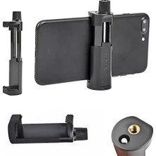 Wheat Grains Global Store Dikey ve Yatay Açılabilir Profesyonel Fotoğraf ve Video Çekim Aparatı Kolay Taşınabilir Ergonomik (Min 5cm Max 10CM) Telefon Tutucu Tripod Başlık Aparatı (Siyah)