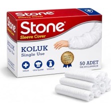 Wheat Grains Global Store Stone Tek Kullanımlık Kolluk – 50 Adet, Lastikli Hijyenik Koruyucu Kolluk, Gıda Üretimi, Temizlik ve Sağlık Için Tek Kullanımlık Sleeve Cover